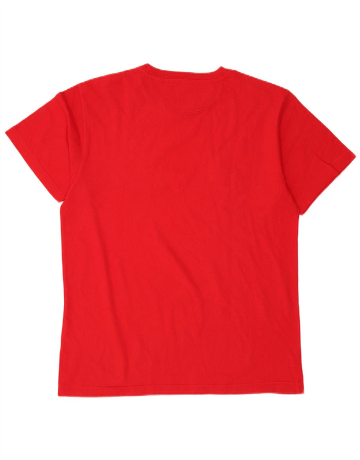 Champion Herre Grafisk T-Shirt Top Medium Rød