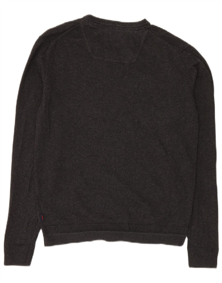 Esprit Herre V-hals sweater lille grå bomuld