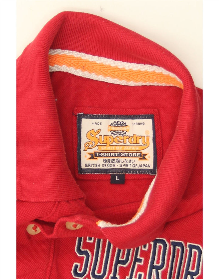 Superdry grafisk poloshirt til mænd, stor rød
