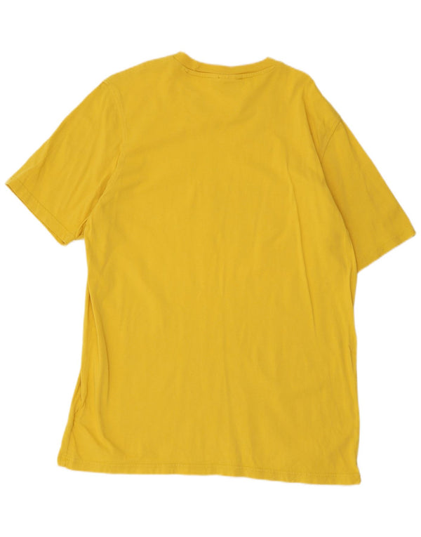 Adidas Herre grafisk T-shirt Top Medium Gul Bomuld