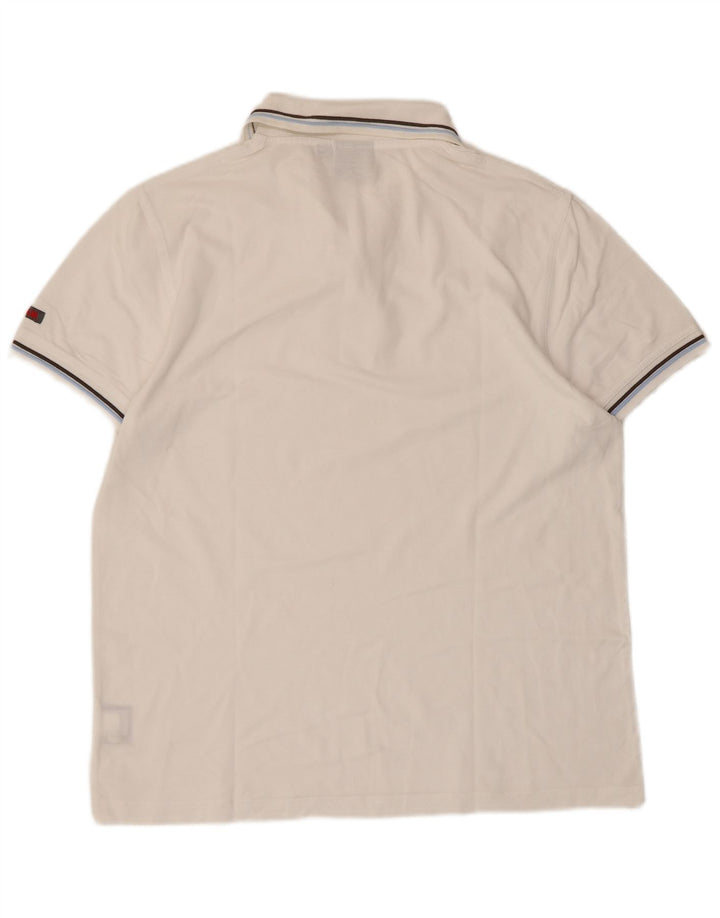 Slam Herre Polo Shirt Stor Hvid Bomuld