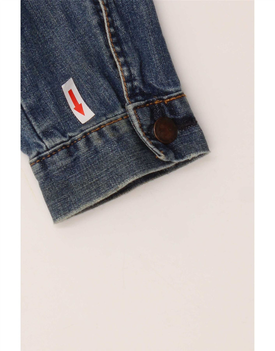 Topshop Dame Crop Denim Jacket UK 12 Medium Blue Cotton