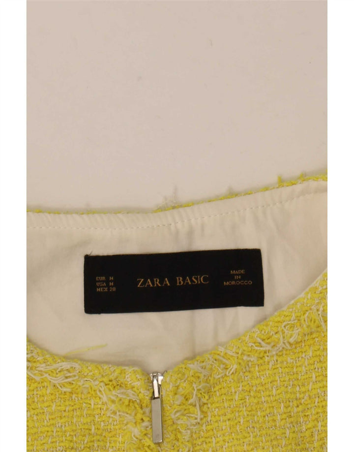 Zara Dame Blazer Jacket UK 14 Medium Gul Colourblock
