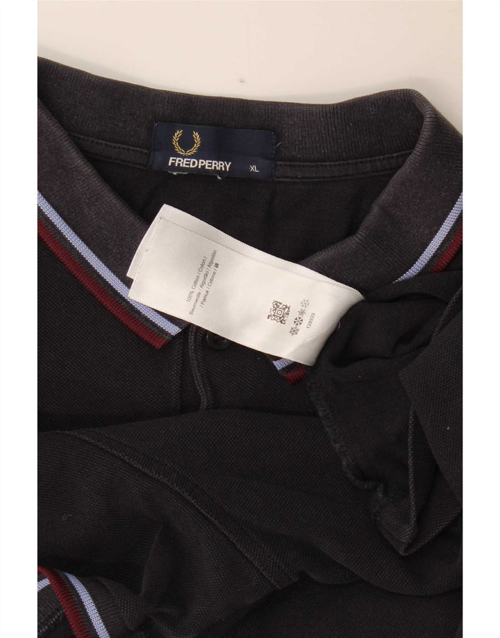 Fred Perry Herre poloshirt XL marineblå stribet