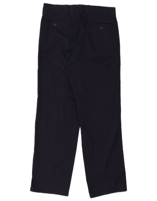 Armani Lige Chinobukser til mænd IT 46 Small W30 L30 Marineblå Polyester