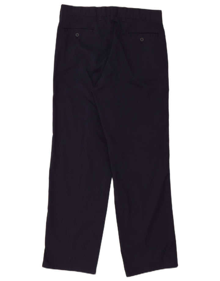 Armani Lige Chinobukser til mænd IT 46 Small W30 L30 Marineblå Polyester