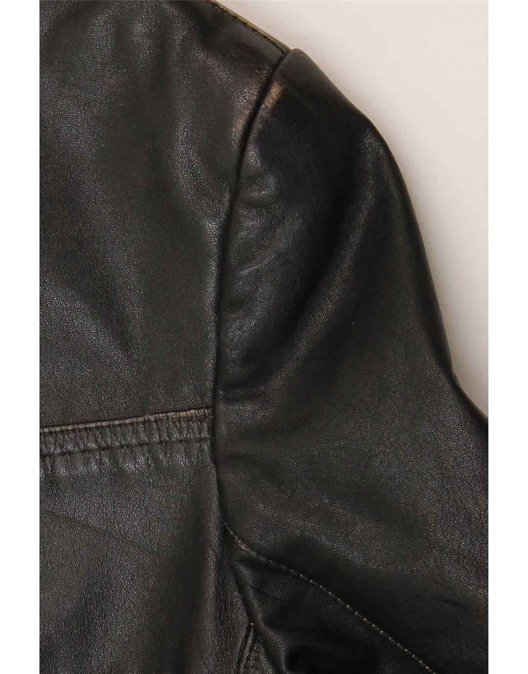 Vintage Herre Læderjakke UK 38 Medium Sort Læder