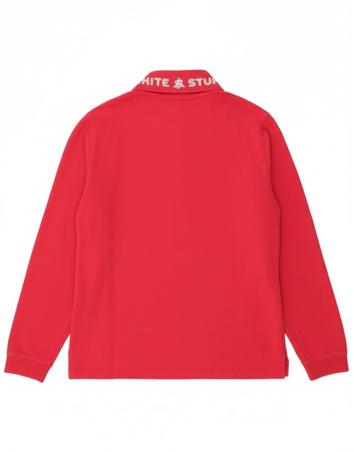 White Stuff Womens Zip Neck Sweatshirt Jumper UK 12 Medium Pink Bomuld