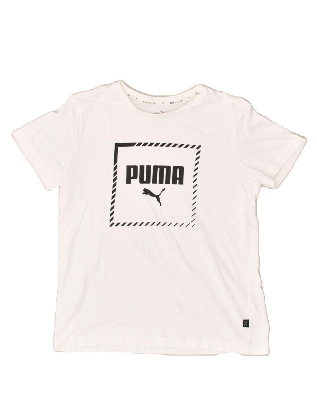 PUMA Boys Graphic T-Shirt Top 13-14 Years White | Vintage Puma | Thrift | Second-Hand Puma | Used Clothing | Messina Hembry 