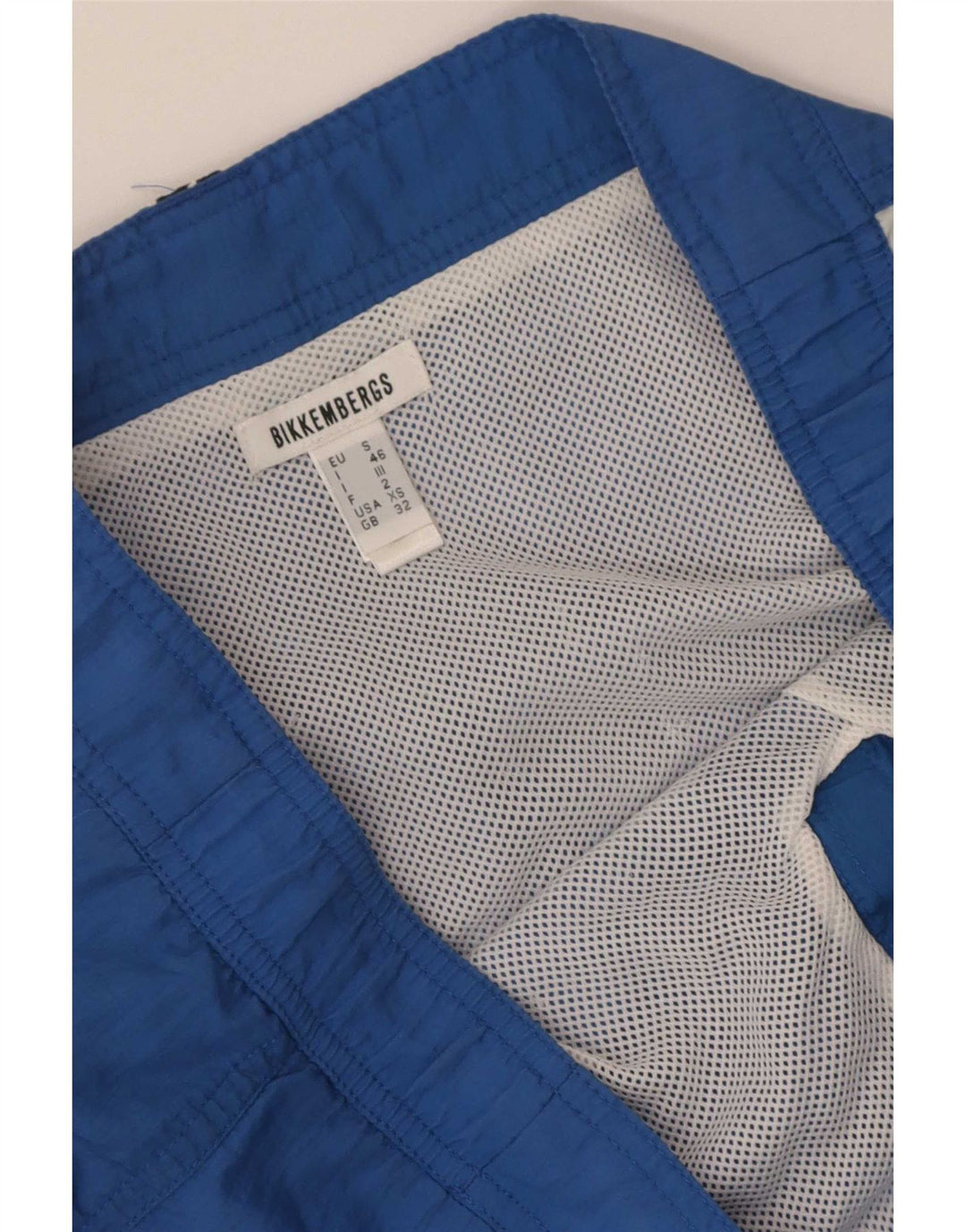 Bikkembergs Grafiske badeshorts til mænd Medium Blue Colourblock Polyamid