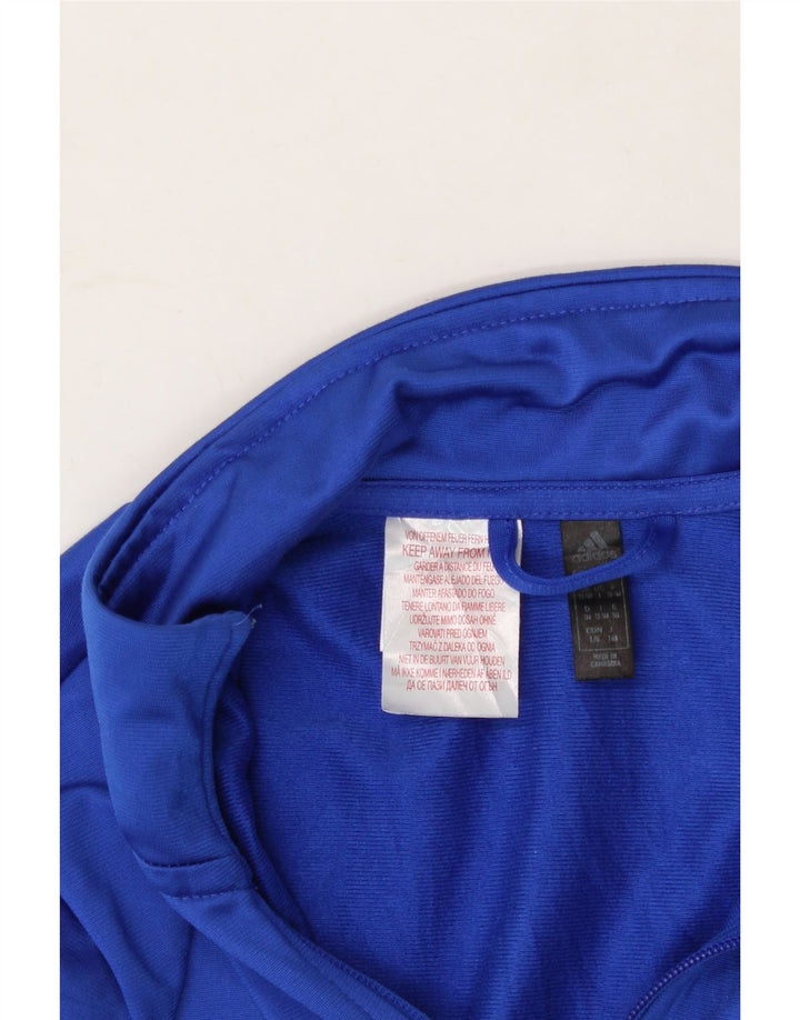 ADIDAS Boys Tracksuit Top Jacket 13-14 Years Blue Polyester Vintage Adidas and Second-Hand Adidas from Messina Hembry 