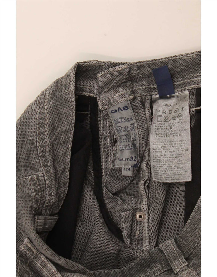 Gas Herre Albert Slim Jeans W32 L34 Grå Bomuld