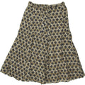VINTAGE Womens Abstract Pattern A-Line Skirt IT 42 Medium W28 Grey Cotton Vintage Vintage and Second-Hand Vintage from Messina Hembry 