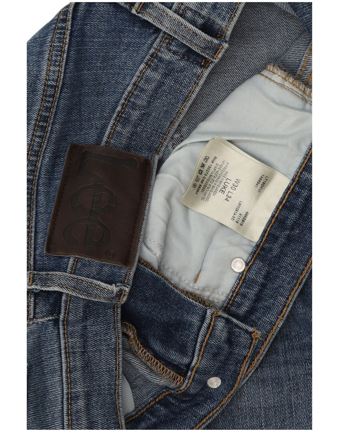 Lee Herre Luke Slim Jeans W30 L27 Blå Bomuld