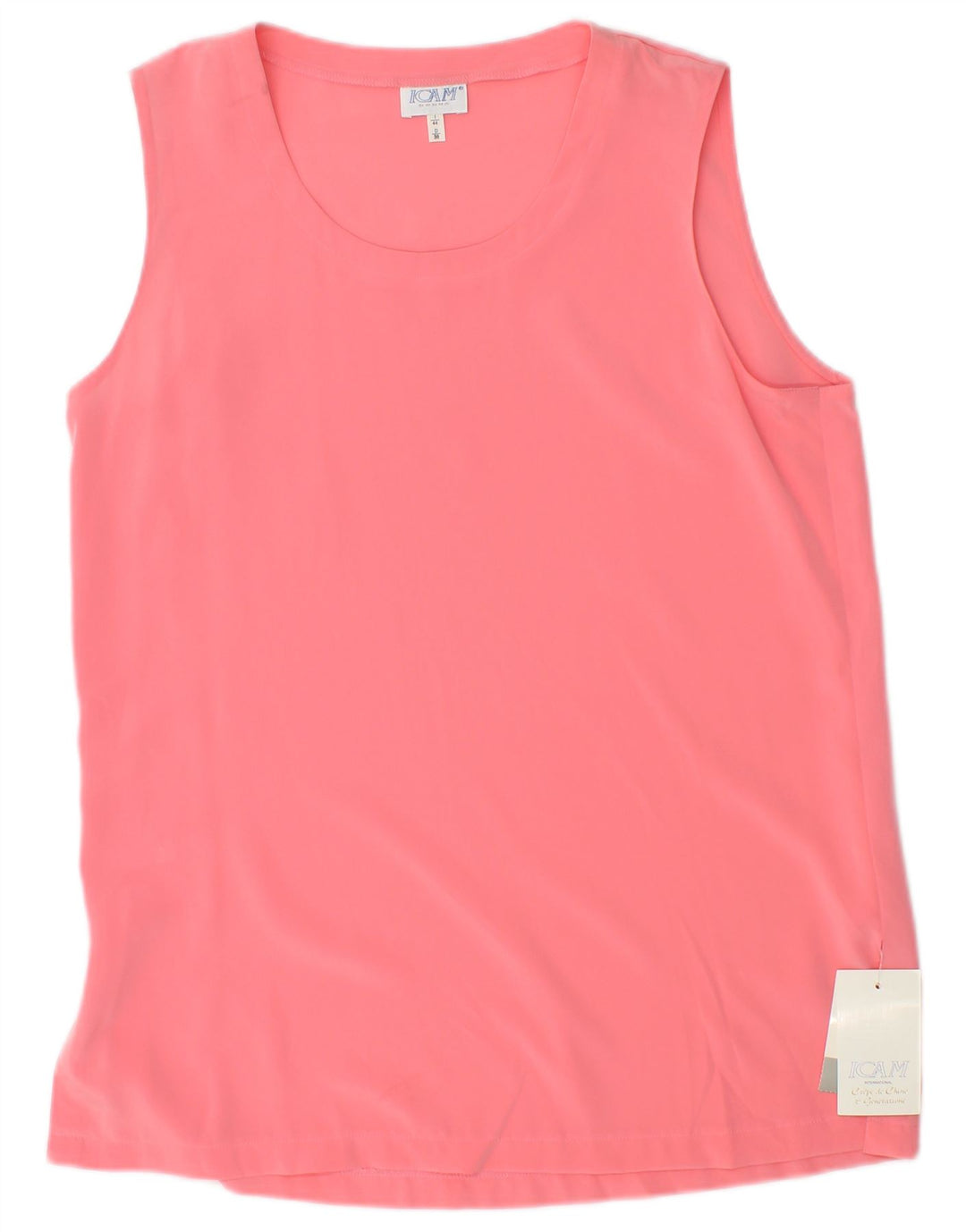 ICAM Womens Sleeveless Tunic Top IT 44 Medium Pink Polyester