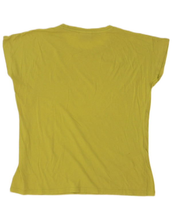 AUSTRALIAN L'ALPINA Dame T-Shirt Top UK 16 Stor Gul