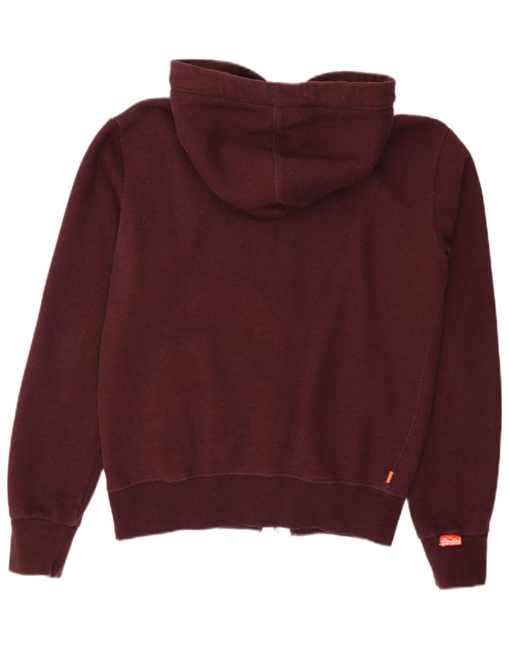 Superdry Hættetrøje med lynlås til mænd Medium Bourgogne bomuld