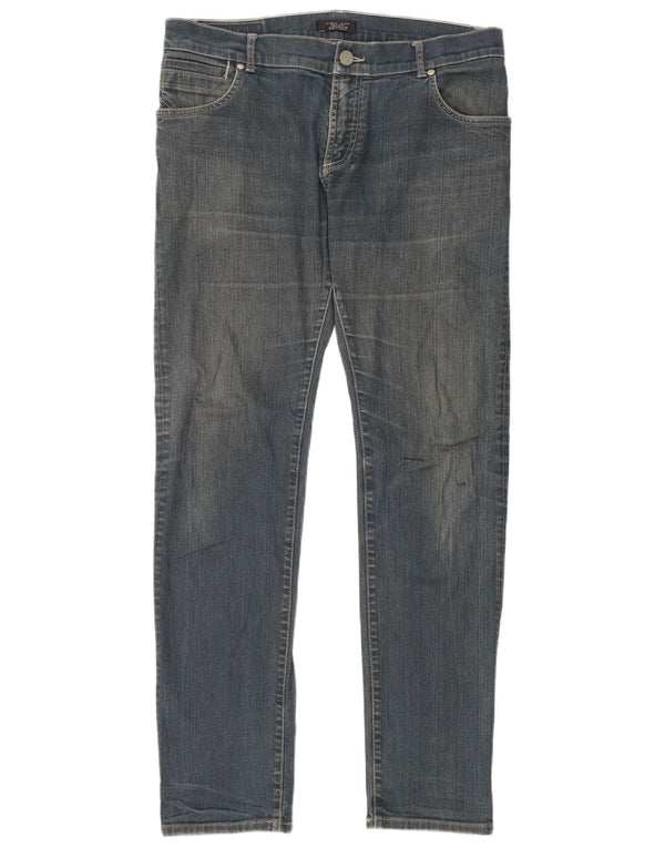 Zara Herre Slim Jeans EU 46 XL W36 L32 Blå Bomuld