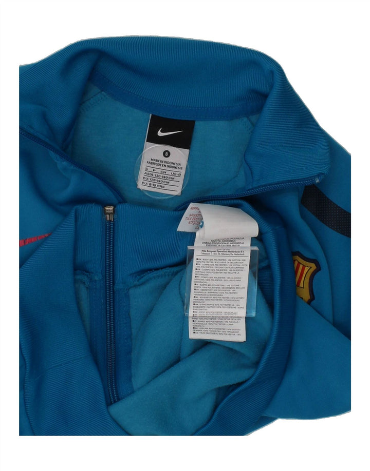 NIKE Boys Barcelona Tracksuit Top Jacket 8-9 Years Small  Blue Colourblock Vintage Nike and Second-Hand Nike from Messina Hembry 