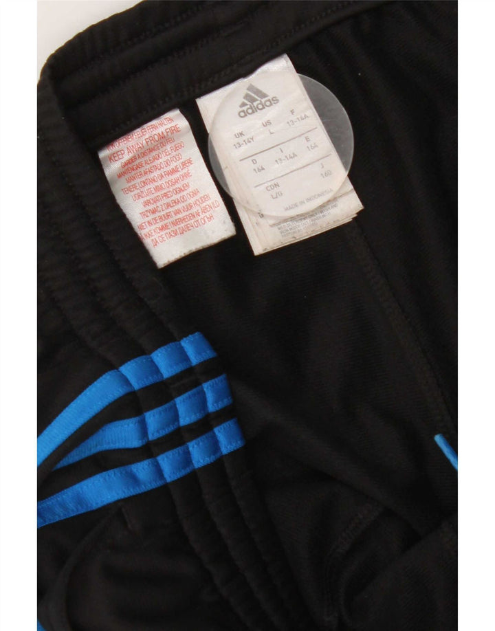Adidas Drenge Træningsdragt Bukser Joggers 13-14 År Sort Polyester