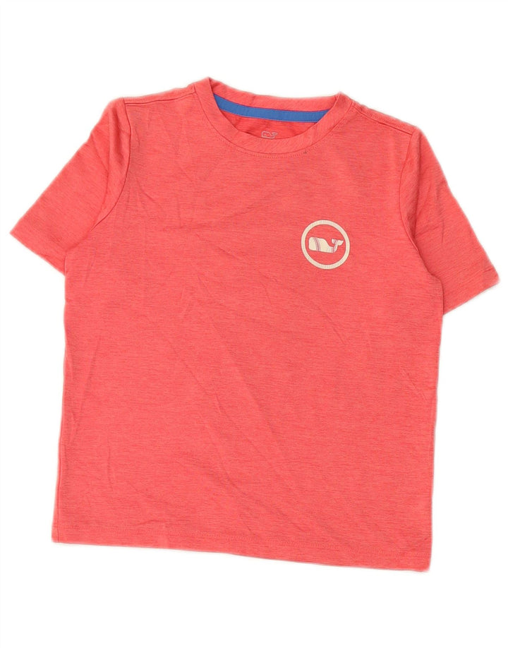 VINEYARD VINES Drenge Performance Grafisk T-Shirt Top 4-5 år Pink
