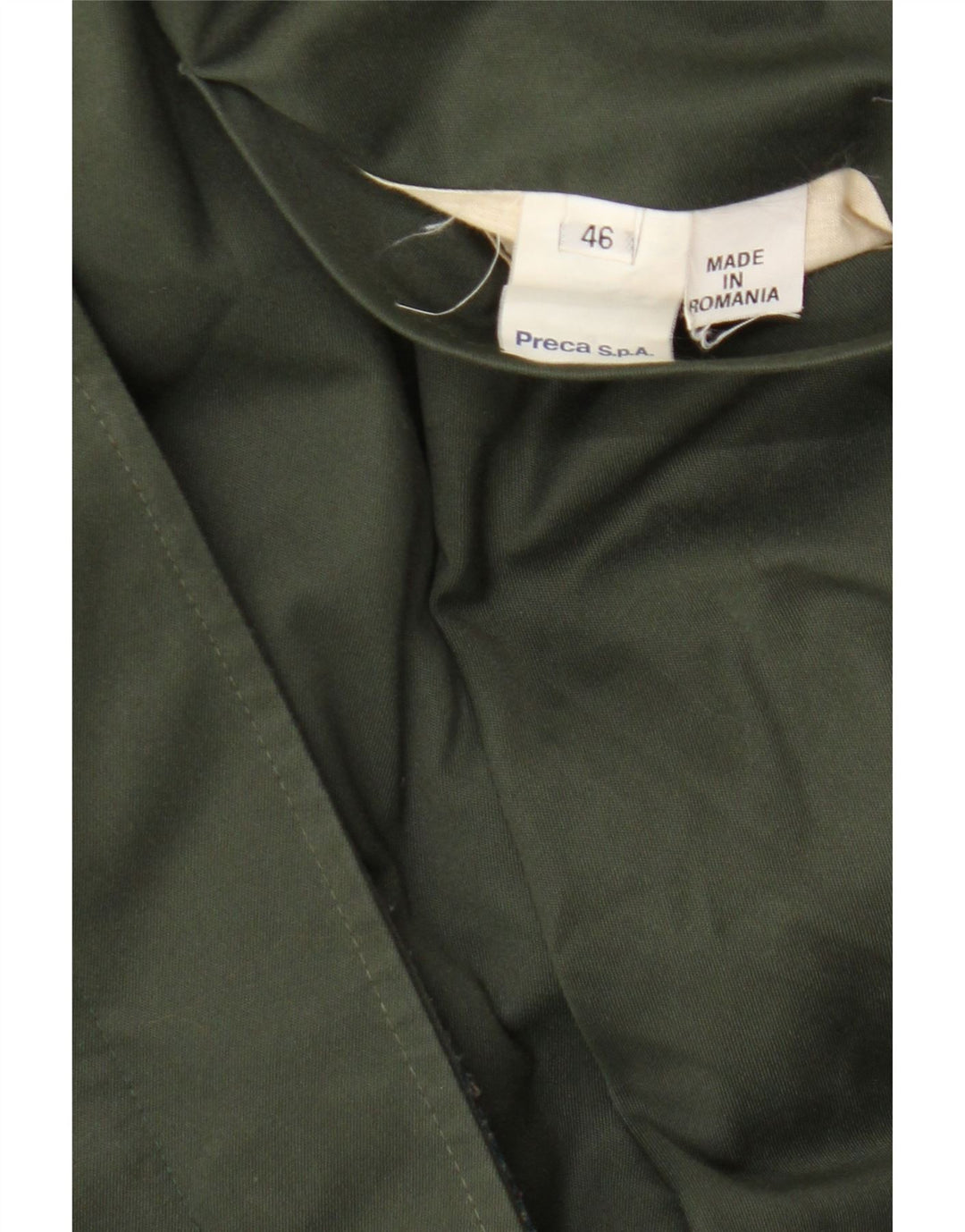 Vintage vendbar trenchcoat til kvinder IT 46 stor grøn ternet polyester