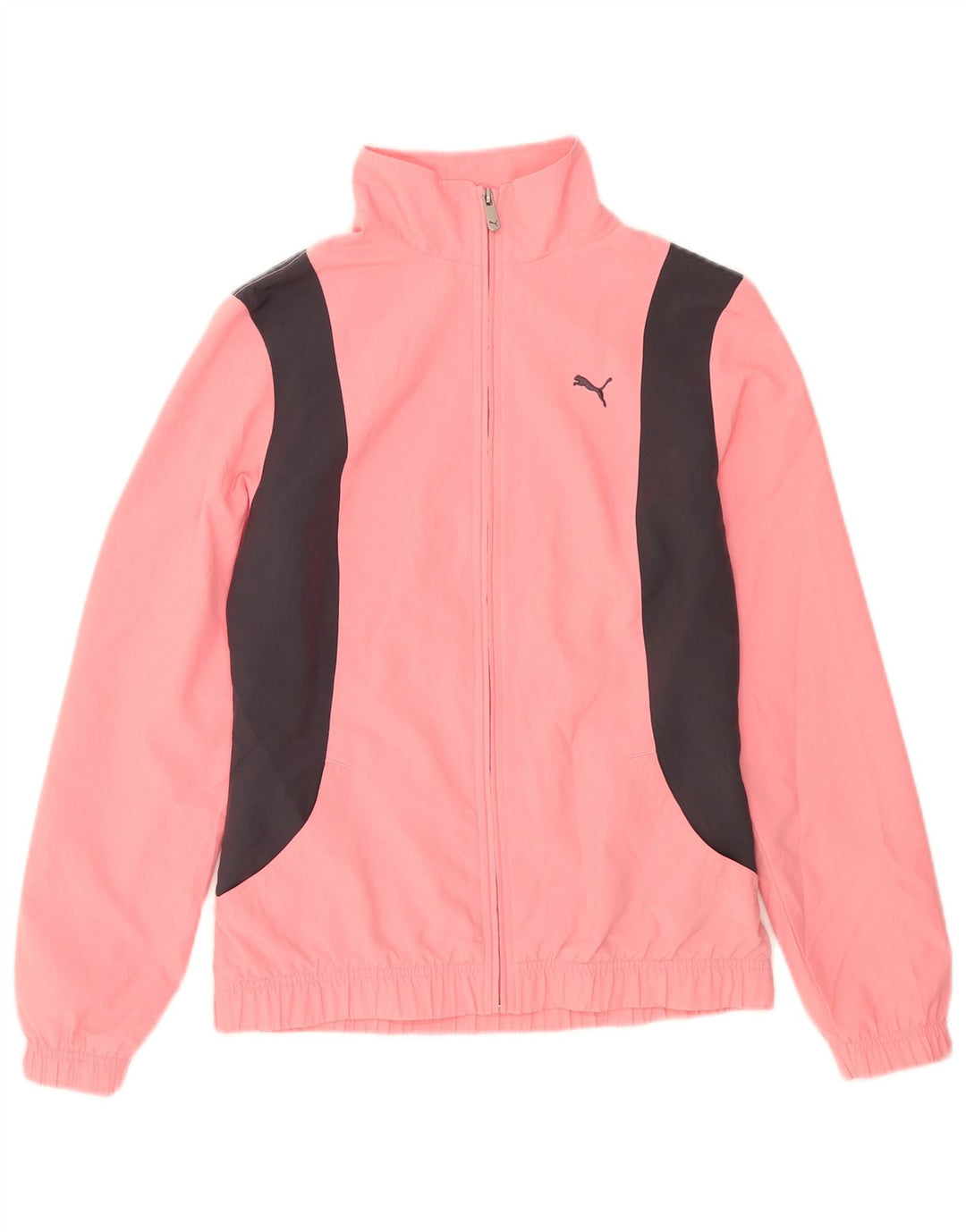 Puma træningsdragt topjakke til kvinder UK 14 Medium Pink Colourblock Polyester