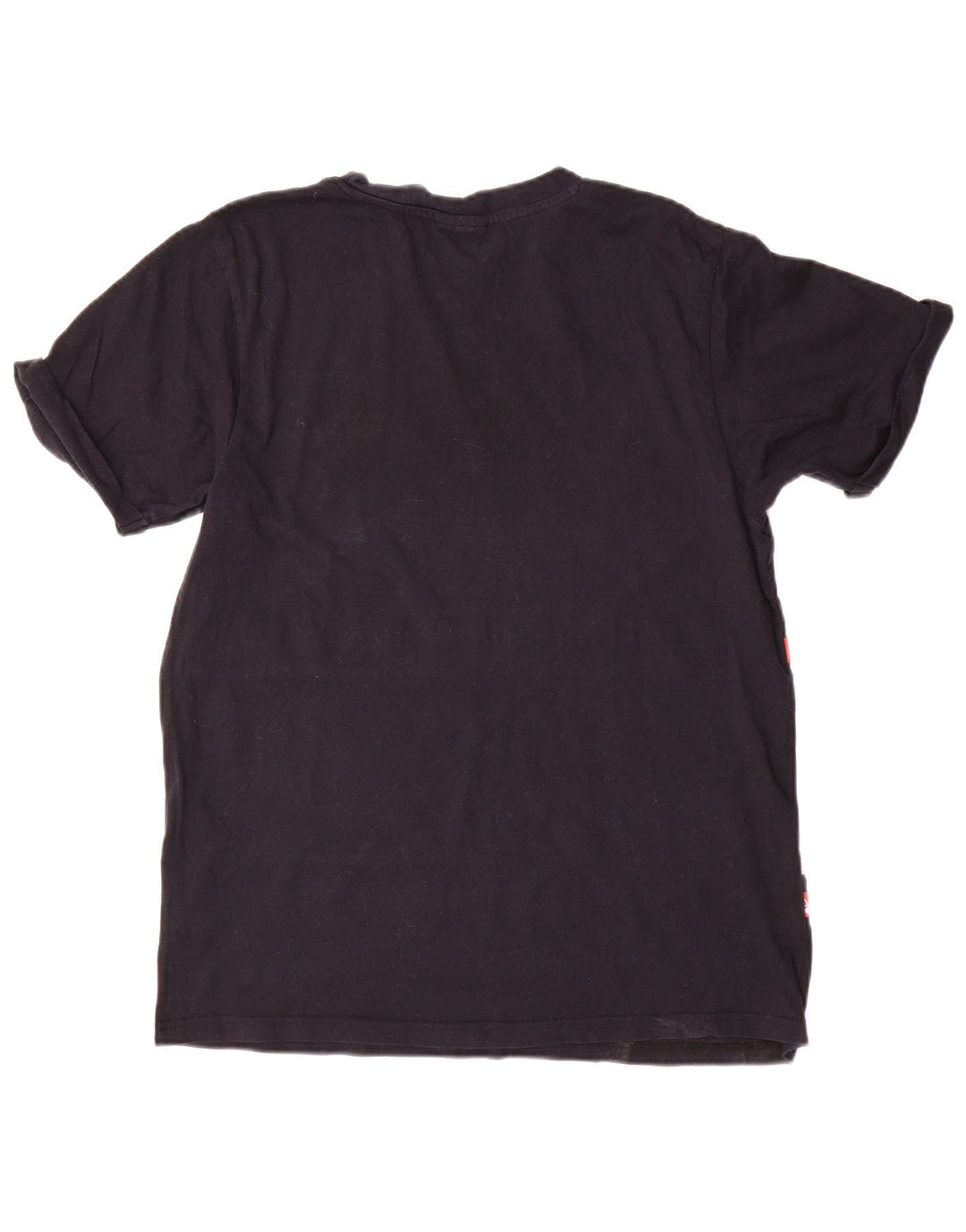 ELLESSE Grafisk T-shirt top til kvinder UK 10 Small Black Colourblock Bomuld