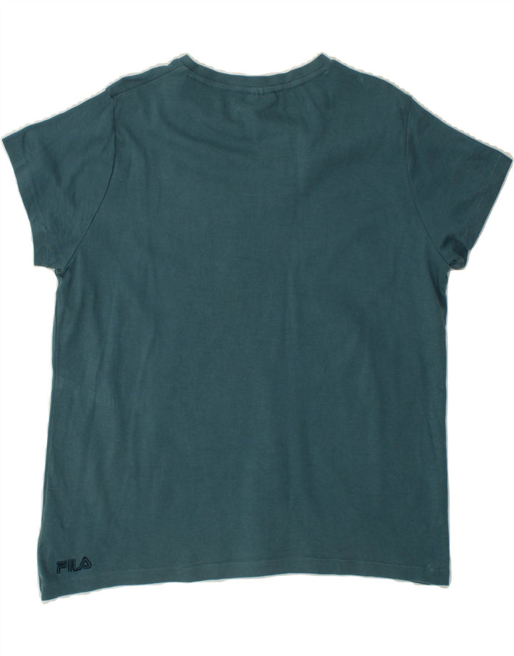 FILA Boys Graphic T-Shirt Top 15-16 Years Blue Cotton Vintage Fila and Second-Hand Fila from Messina Hembry 