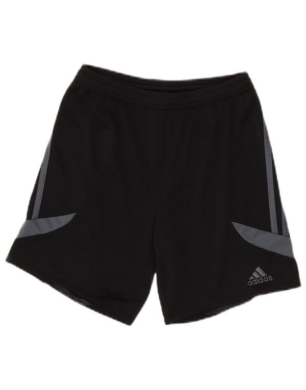 ADIDAS Boys Climalite Sportshorts 11-12 år Stor sort farveblok