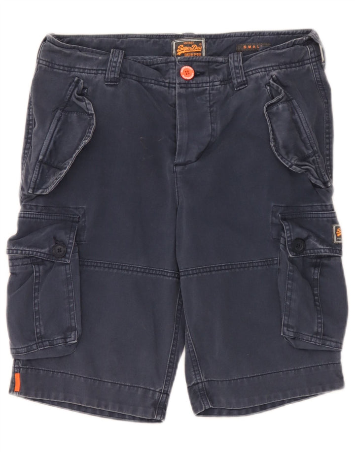 Superdry Herre Cargo Shorts Små W29 Marineblå Bomuld