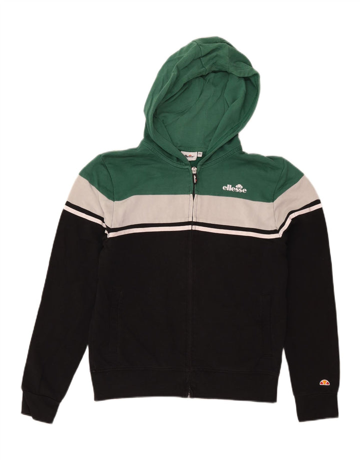Ellesse Boys Hættetrøje med lynlås 13-14 år Sort Colourblock