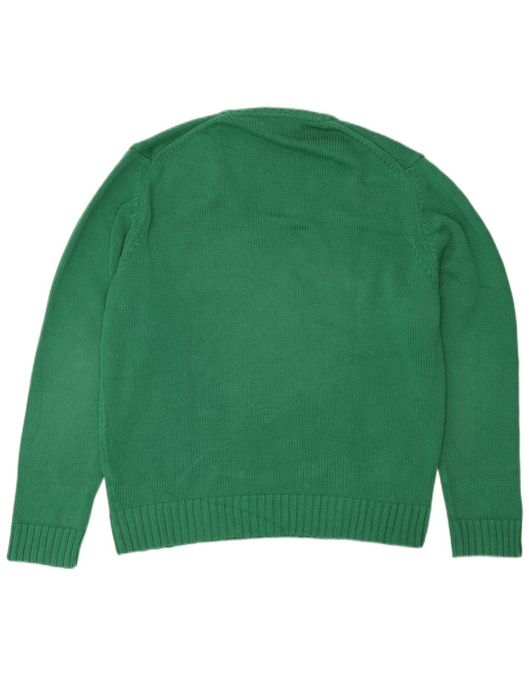 Zara Herre V-hals sweater Stor grøn bomuld