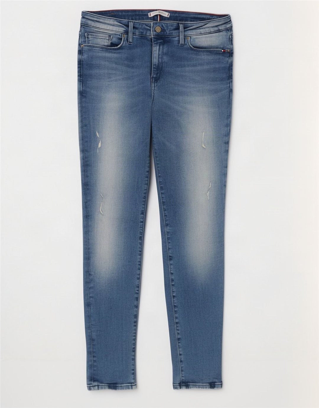 Tommy Hilfiger Dame Como RW Distressed Jegging Jeans W31 L30 Blå