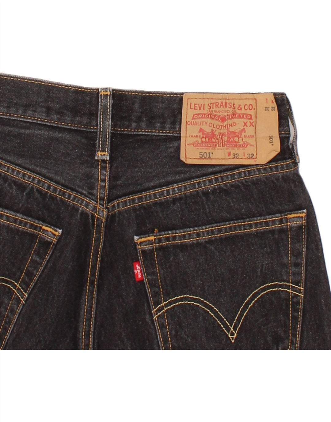 LEVI'S Herre 501 denimshorts W32 Medium Sort Bomuld
