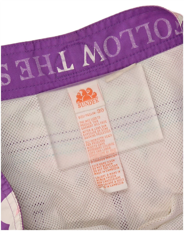 SUNDEK Svømmeshorts til kvinder UK 14 Medium Lilla Floral Polyester