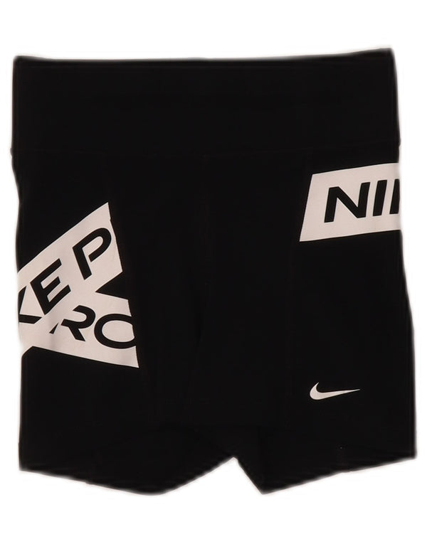 Nike Dri Fit grafiske sportsshorts til kvinder UK 4 XS Sort Colourblock