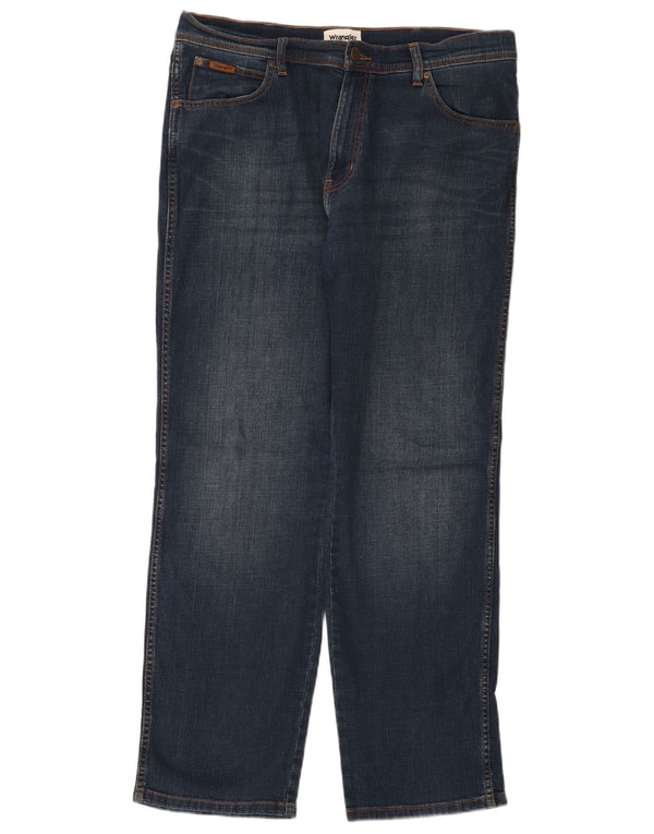 Wrangler Herre Texas Straight Jeans W36 L32 Blå Bomuld