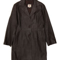 VINTAGE Womens Leather Coat IT 44 Medium Black Leather Vintage Vintage and Second-Hand Vintage from Messina Hembry 