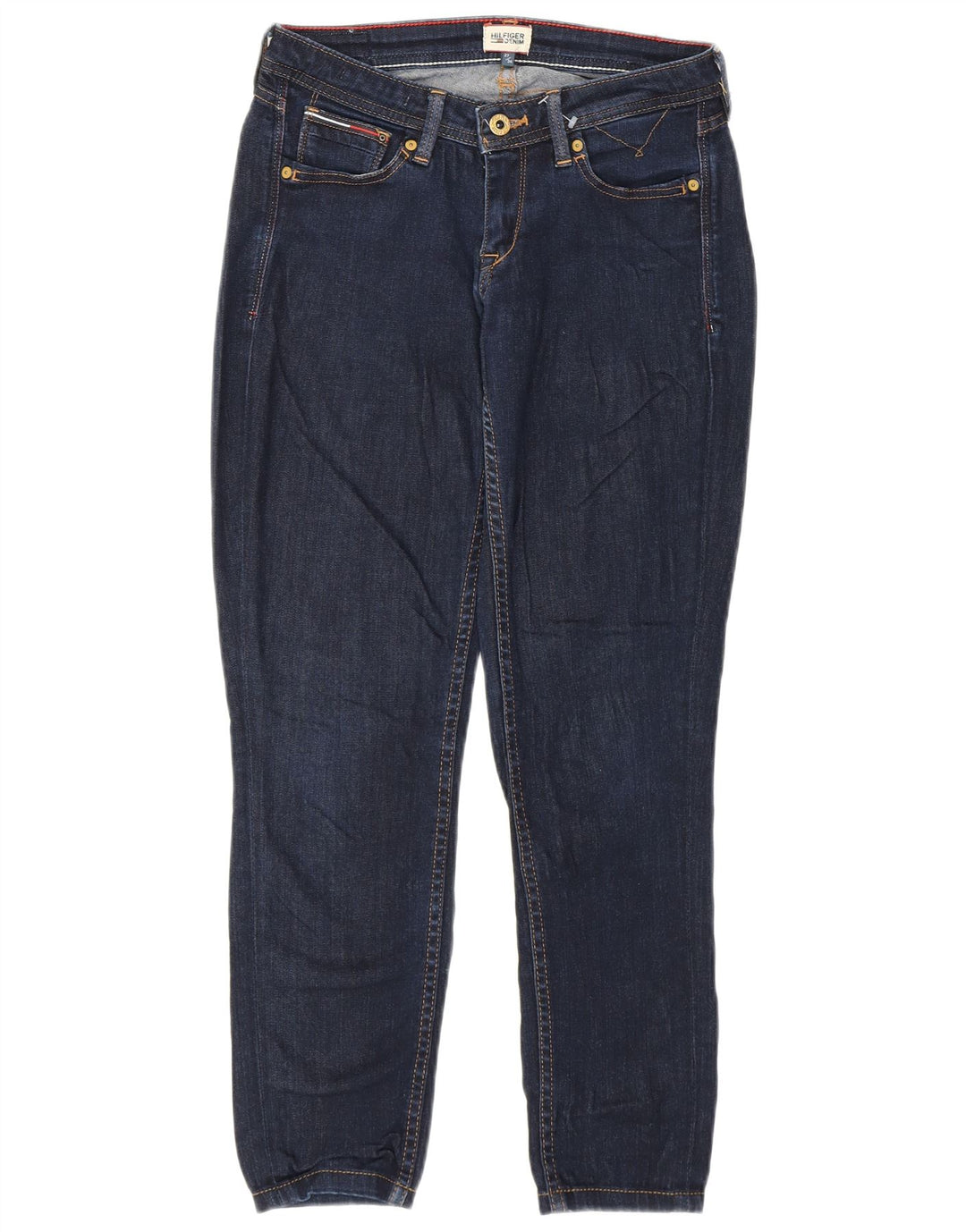 TOMMY HILFIGER Dame Skinny Jeans W27 L27 Marineblå Bomuld