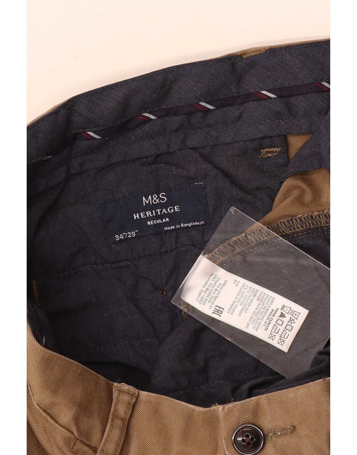 Marks & Spencer Heritage Regular Fit Chinobukser W34 L29 Beige
