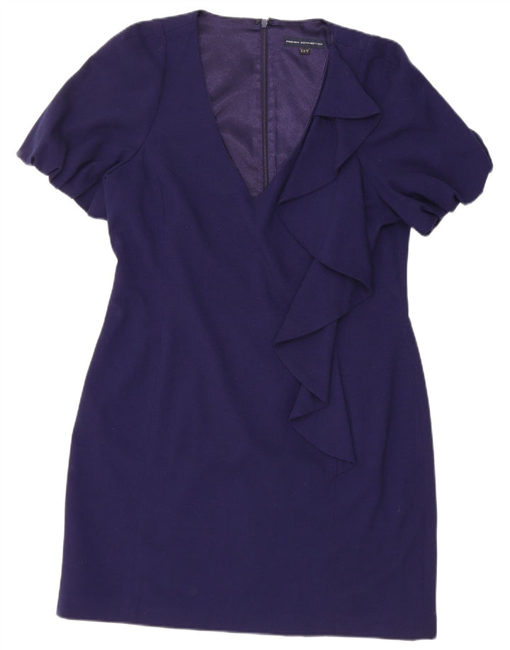 French Connection Womens Sheath Dress UK 16 Large Navy Blue