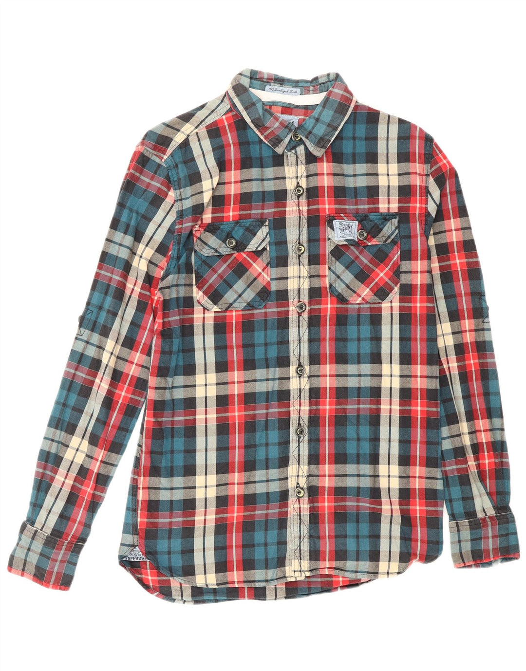 Superdry Flanelskjorte til mænd Medium flerfarvet ternet bomuld