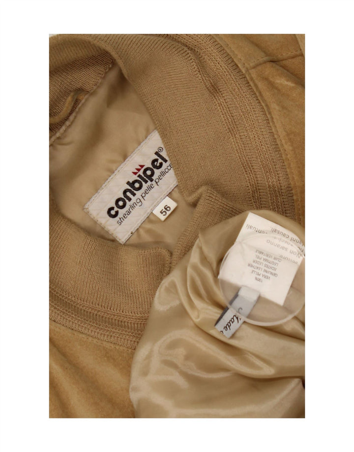 Conbipel Herre Ruskind Bomber Jacket IT 56 2XL Beige Læder