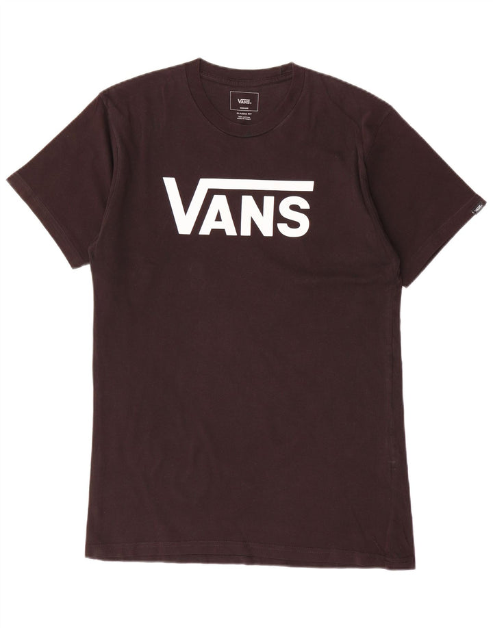 Vans Herre Classic Fit Grafisk T-Shirt Top Medium Sort Bomuld