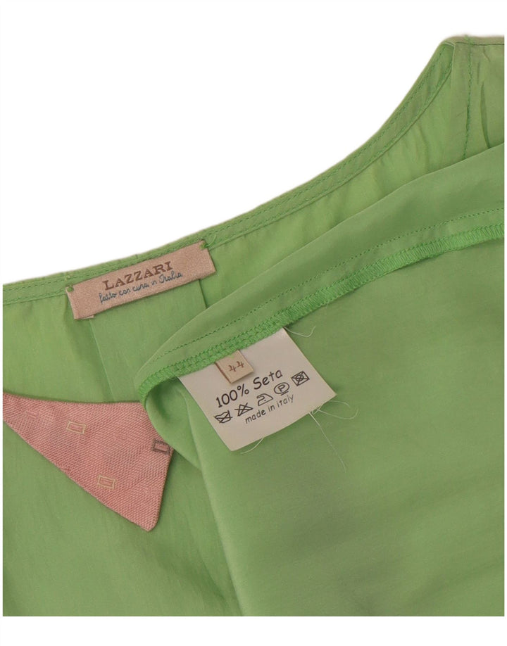 Lazzari Dame ærmeløs bluse Top IT 44 Medium Green Silke