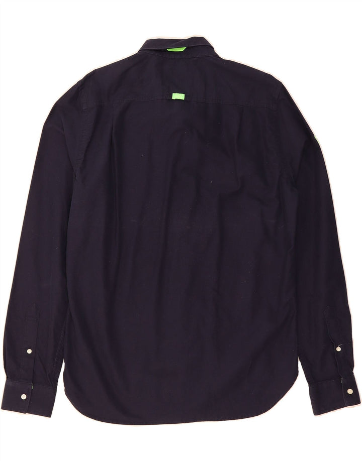 SUPERDRY Mens Shirt Large Navy Blue Cotton Vintage Superdry and Second-Hand Superdry from Messina Hembry 