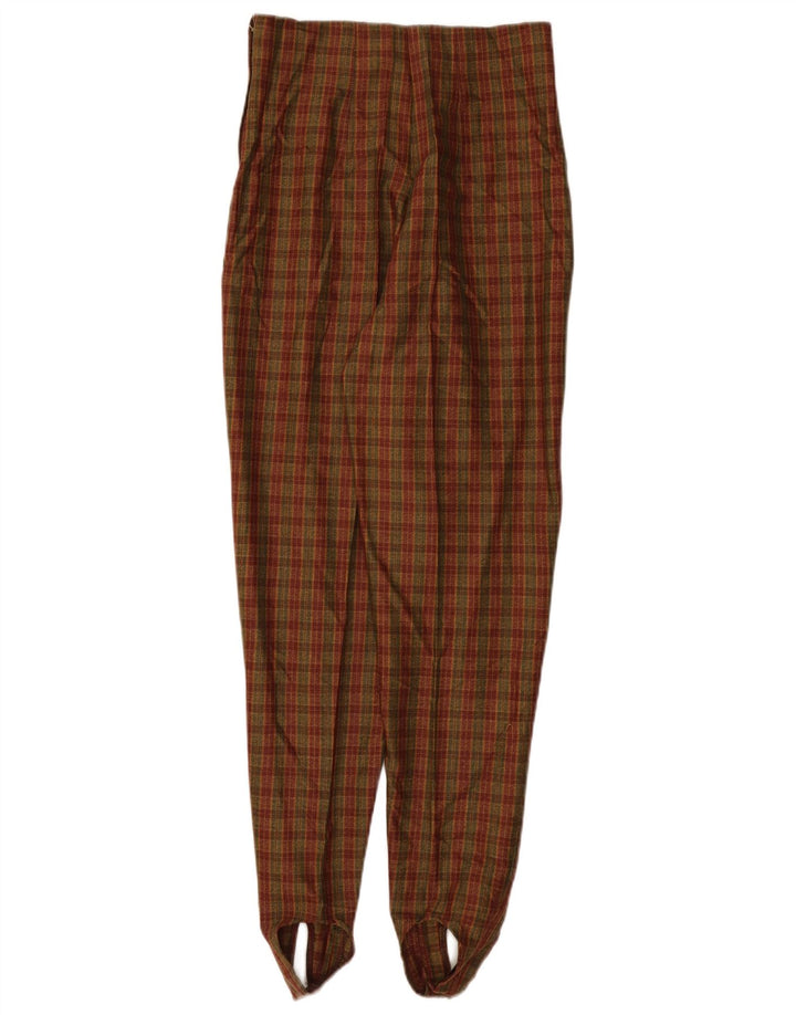 Vintage damebukser med tilspidsede jakkesæt IT 44 Medium W26 L30 brun ternet