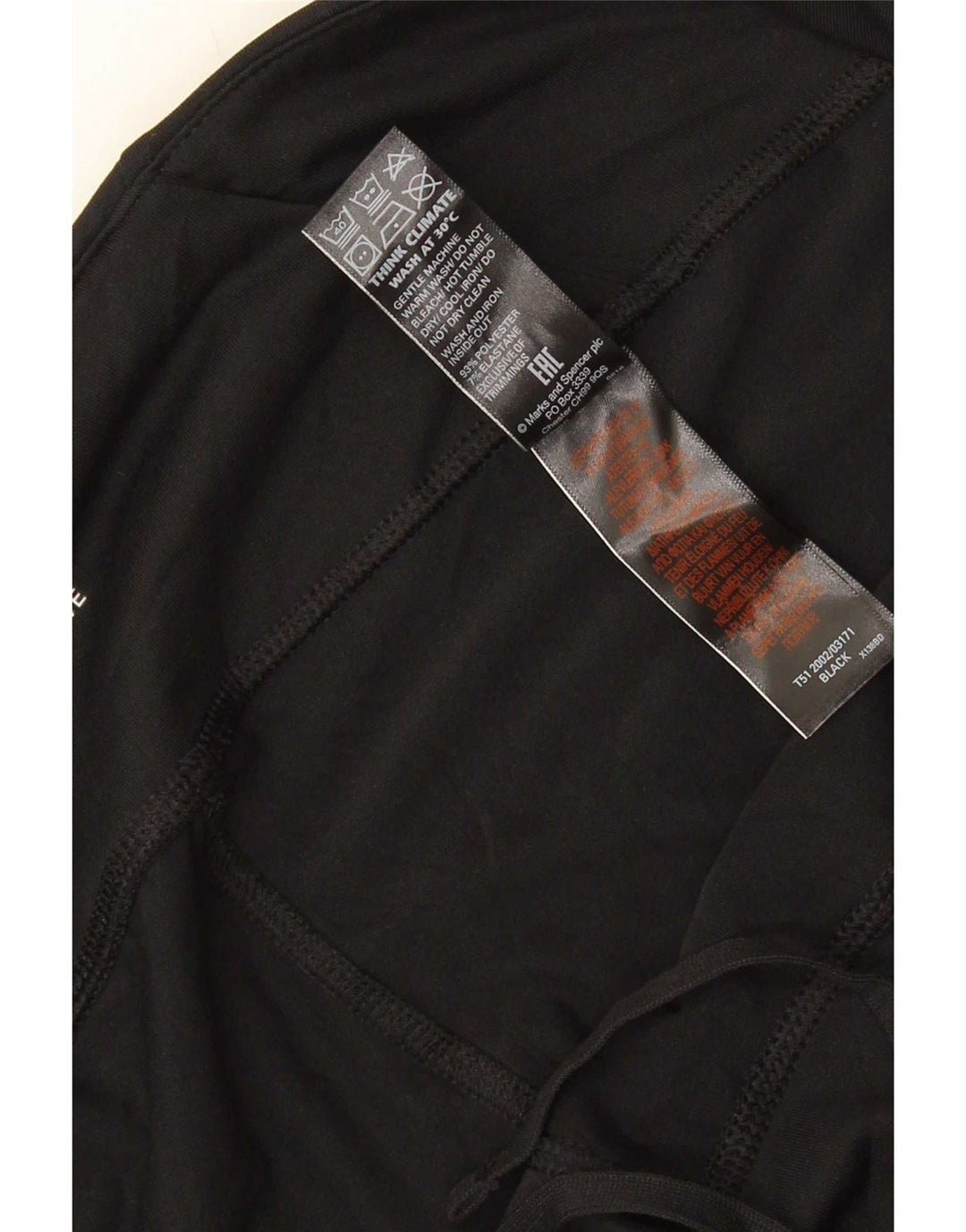 Marks & Spencer Dame Leggings UK 22 3XL Sort Polyester