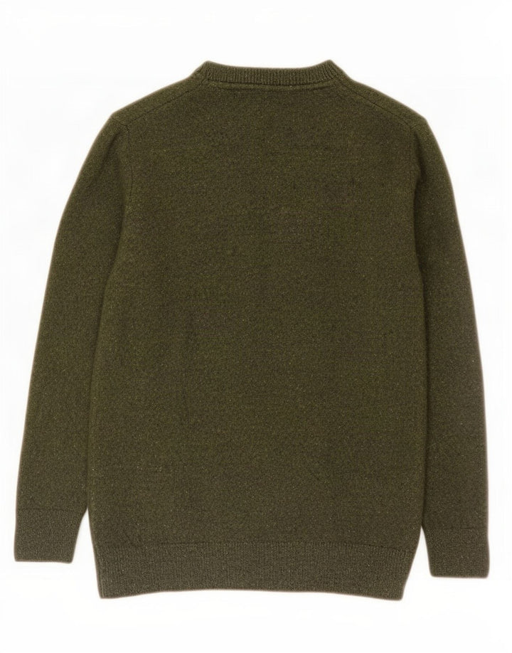Barbour Herre Crew Neck trøje Sweater Lille Grøn Flecked Uld